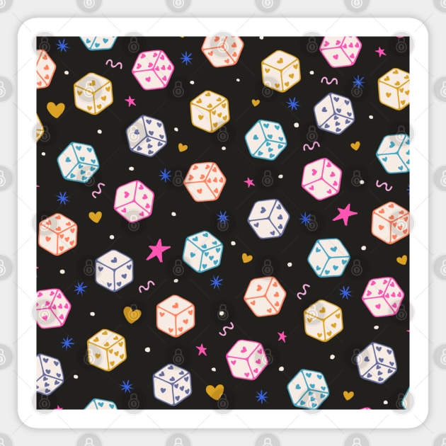 Colorful Dice Pattern (2024) Sticker by cecececececelia